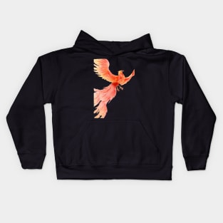 Rising from the Ashes- Phoenix Deep Purple Kids Hoodie